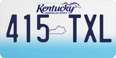 KY license plate 415TXL