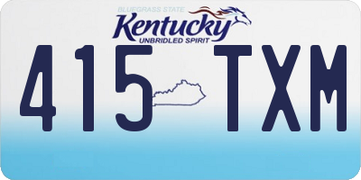 KY license plate 415TXM