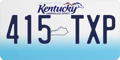 KY license plate 415TXP