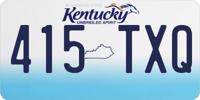 KY license plate 415TXQ