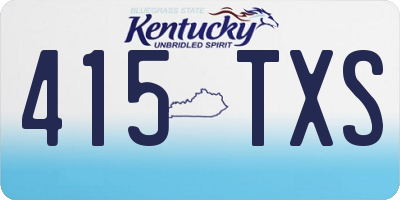 KY license plate 415TXS