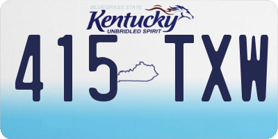 KY license plate 415TXW
