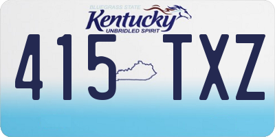 KY license plate 415TXZ