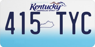 KY license plate 415TYC