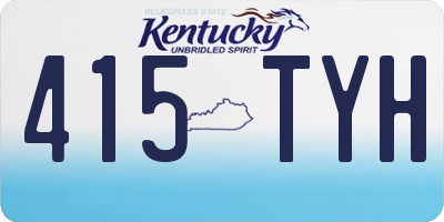 KY license plate 415TYH