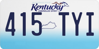 KY license plate 415TYI