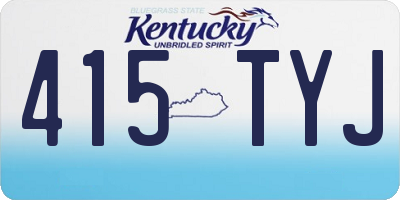 KY license plate 415TYJ