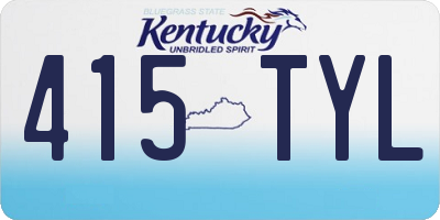 KY license plate 415TYL