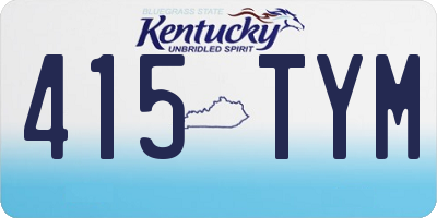 KY license plate 415TYM