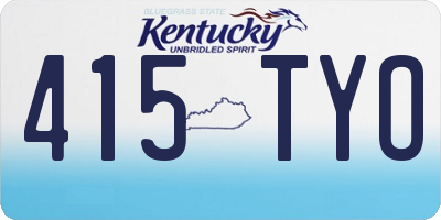 KY license plate 415TYO