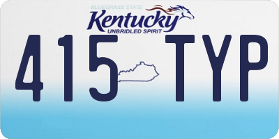 KY license plate 415TYP