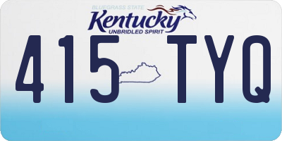 KY license plate 415TYQ