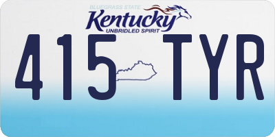 KY license plate 415TYR
