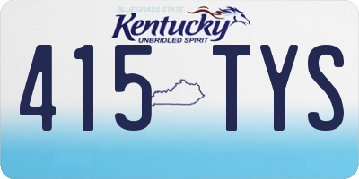 KY license plate 415TYS