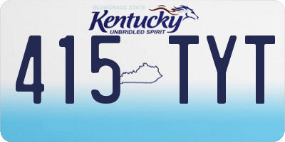 KY license plate 415TYT