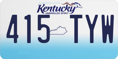 KY license plate 415TYW