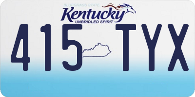 KY license plate 415TYX