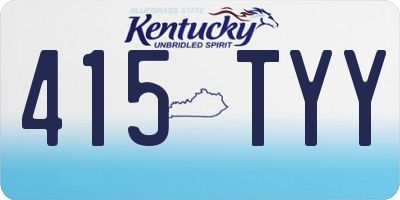 KY license plate 415TYY