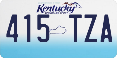 KY license plate 415TZA