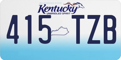 KY license plate 415TZB