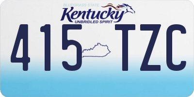 KY license plate 415TZC