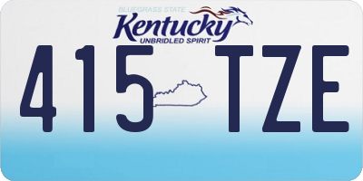 KY license plate 415TZE