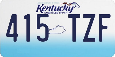 KY license plate 415TZF