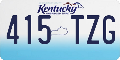 KY license plate 415TZG