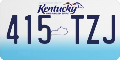 KY license plate 415TZJ
