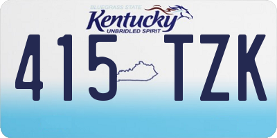 KY license plate 415TZK