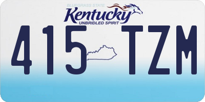 KY license plate 415TZM