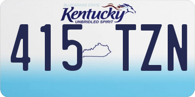 KY license plate 415TZN