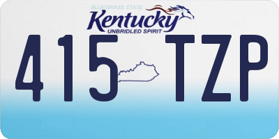 KY license plate 415TZP