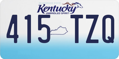 KY license plate 415TZQ