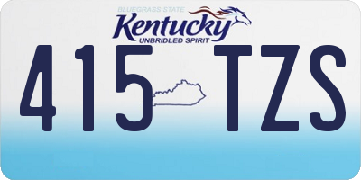 KY license plate 415TZS