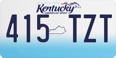 KY license plate 415TZT
