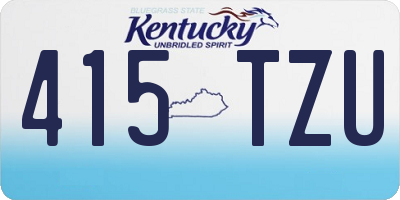 KY license plate 415TZU
