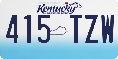 KY license plate 415TZW