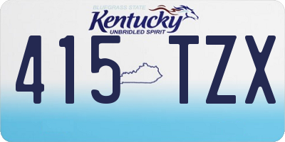 KY license plate 415TZX