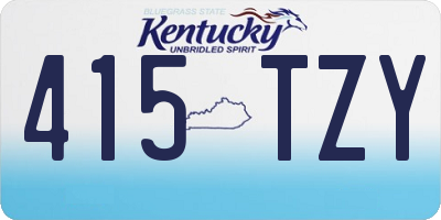 KY license plate 415TZY