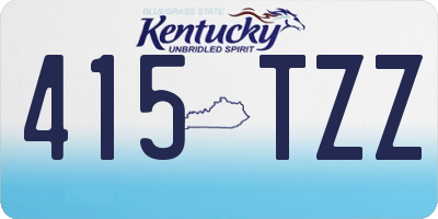 KY license plate 415TZZ