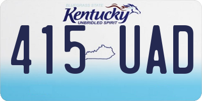 KY license plate 415UAD