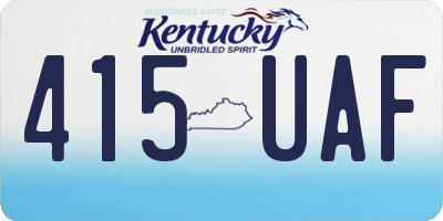 KY license plate 415UAF