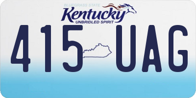 KY license plate 415UAG