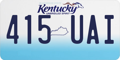 KY license plate 415UAI