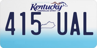 KY license plate 415UAL