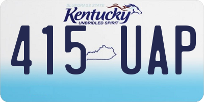 KY license plate 415UAP