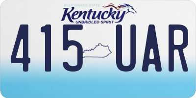 KY license plate 415UAR