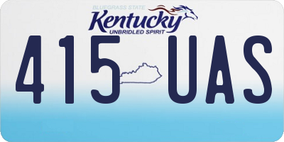 KY license plate 415UAS