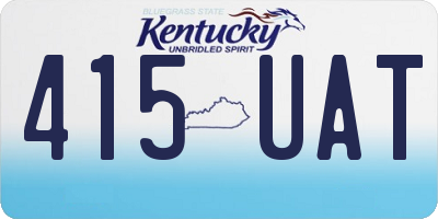 KY license plate 415UAT